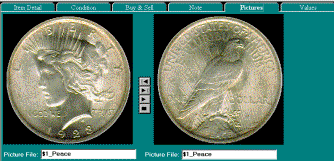Picture of silver dollar in Coin Collector Assistant Computer software